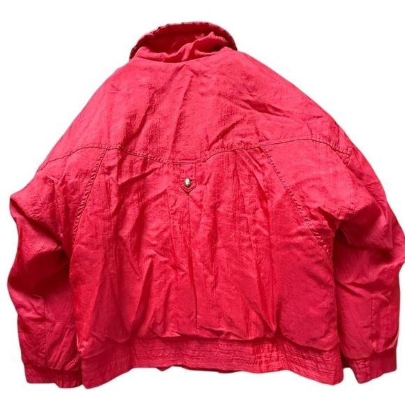 Krazy Krinkle Red vintage 80s puffer jacket with pockets Lrg. #puffer - Picture 3 of 7